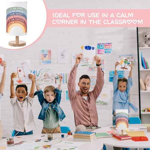 Classroom Lamp Calming Corner Decor Cozy Center 11. 61 Inches Small Bedside Desk Lamp USB Rainbow Reading Book Center Supplies for Home Bedroom Playroom Nursery