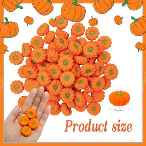 44 Pcs 3D Pumpkin Erasers Bulk, Fall Mini Erasers Novelty Pencil Eraser Stationery for Kids Students Halloween Fall Thanksgiving Party Favor Teacher Rewards Classroom