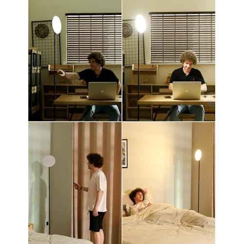 Modern LED Floor Lamp - Remote & Touch Control, 40W/2400LM Sky Torchiere Standing Lamp, Fully Dimmable, 3 Color Temperatures, Ideal for Living Room & Bedroom, Easy to Assemble
