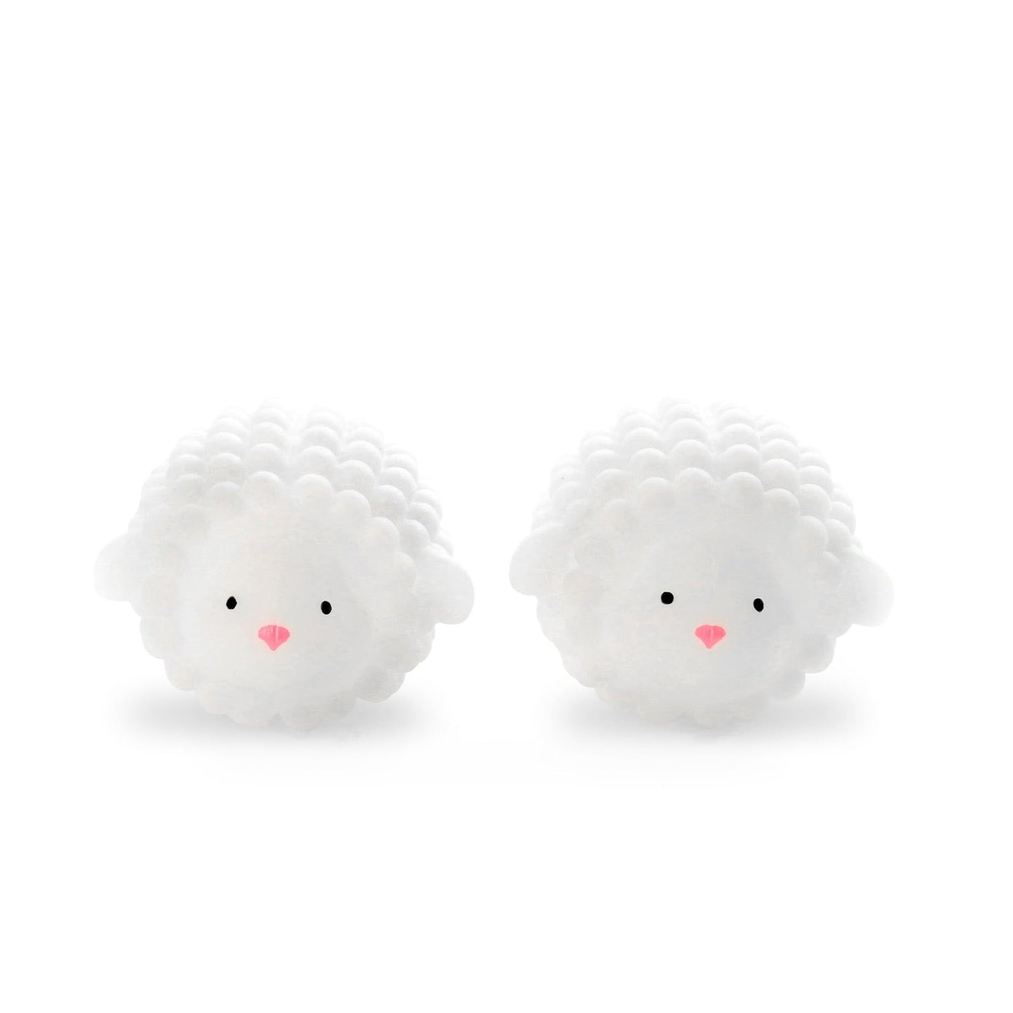 Kikkerland Set of Two Reusable Dryer Buddies for Laundry – Fabric Softener Dryer Balls – Control Static, Remove Wrinkles, Dry Clothes Faster, Lambs