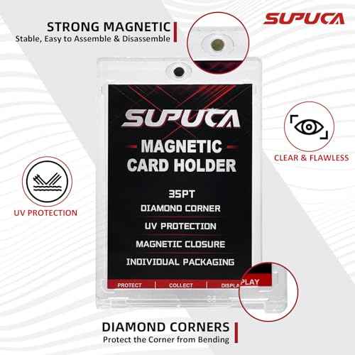 Magnetic Card Holder 50 Pack 35PT One Touch Card Holder Trading Card Protectors for Baseball Cards Sports Card