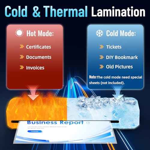 13 Inch Laminator Machine with 50 Laminating Sheets, Fast Warm-Up No Jam A3 Laminator, 11x17 Cold & Thermal Laminating Machine for Home School Office