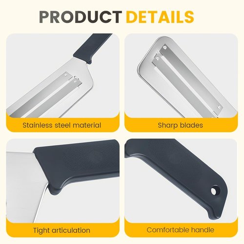 Stainless Steel Shredder Knife 2025 New Multifunctional Vegetable Cutter, Cabbage Shredder, Stainless Steel Double-Layer Slicer for Kitchen (Red+Black)