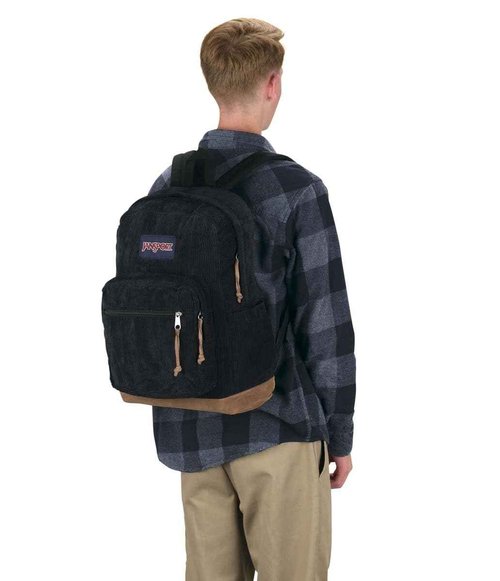 JanSport Right Pack Expressions Backpack - Travel, Work, or Laptop Bag - Black Corduroy