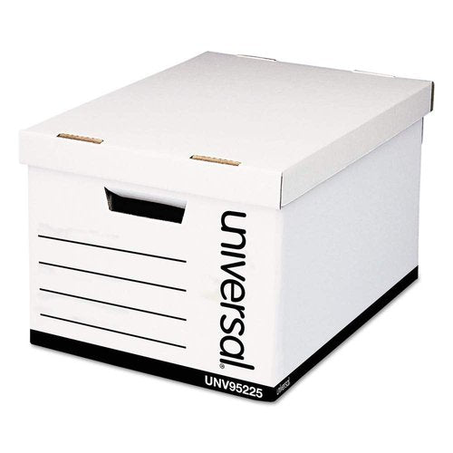 Universal 95225 Extra-Strength Storage Box, Letter/Legal, 12 x 15 x 10, White (Case of 12)