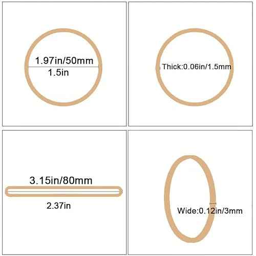 Rubber Bands 210Pcs Size32 Elastic Band Beige Small Rubber Band For Office Home Supplies(3" x 1/8'')