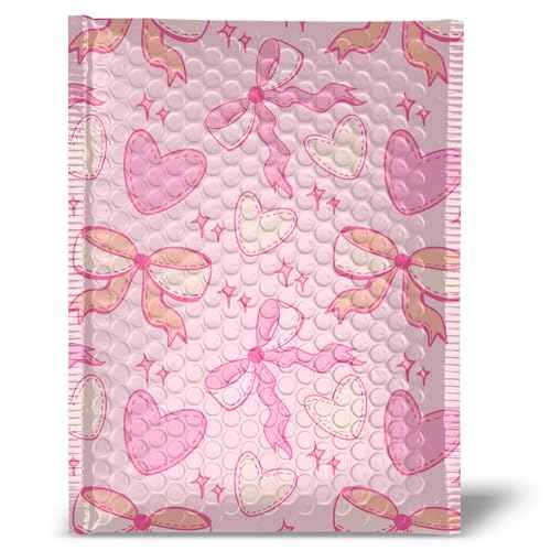 8.5x11 Designer Bubble Poly Mailer 50 Pack Heavy Duty Waterproof Self Seal Shipping Bags for Small Business Large Mailing Envelopes Bulk Tear Resistant Padded Pink Coquette Bubble Mailer
