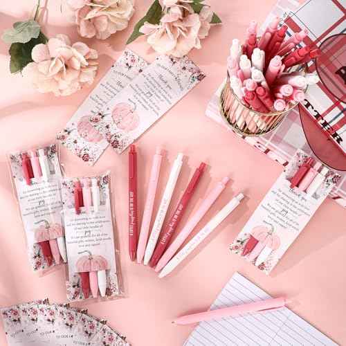 48 Sets Little Pumpkin Baby Shower Favors 144 Pcs Pink Baby Ballpoint Pens 48 a Little Pumpkin Is on the Way Thank You Cards with Opp Gift Bags Fall Gifts for Guest Gender Reveal Party Favors