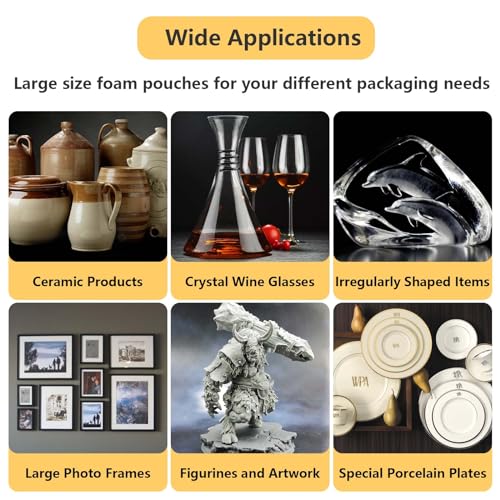 16”x24”Large Foam Pouches 50Pack Cushion Wrap Bags for Packing Moving