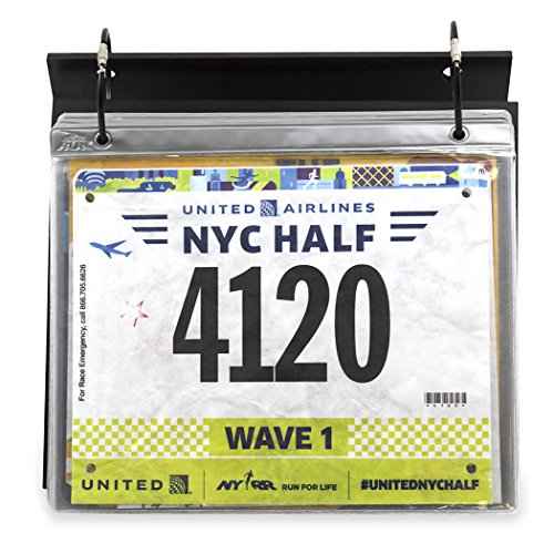 Gone For a Run Designed Bibfolio Race Bib Display Vinyl Protector Sheets | 4 Pack (12 Vinyl Sheets/Pack) - 48 Sheets
