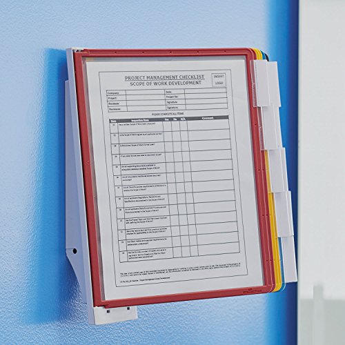 Assorted Wall Mounted Reference System with 10 Double-Sided Panels - 13.58 x 13.58 inches, Wall-Mountable, Color-Coded Frame
