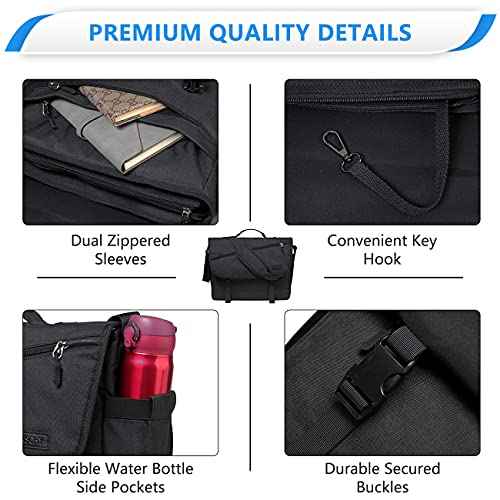 VASCHY Messenger Bag for Men, Fashion Laptop Satchel Crossbody Shoulder Side Bag for Men and Women for Work,Business