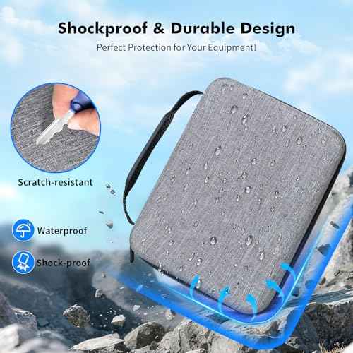 DM9 Digital Microscope Carrying Case - EVA Hard Storage Box Endoscope Case Travel Case Compatible with 4.3''/5''/7'' Digital Microscopes & Borescopes