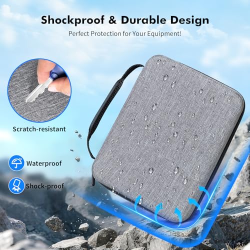 Big EVA Microscope Carrying Case for DM9 & 4.3''/5'' Digital Microscopes, 8.3x7.08x3.54 Inches