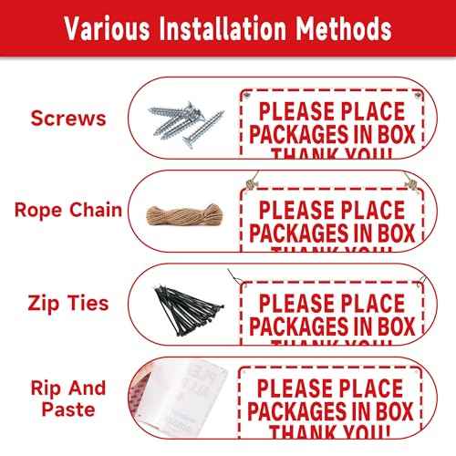 Please Leave Packages and Deliveries Here Sign£¬Self-Adhesive Waterproof and Durable Place Packages in Box Sign, Please Delivery Packages in Box Sticker for Home, Office, Shop, Door
