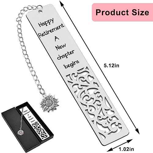 Quimoy Happy Retirement Bookmark for Women, Retirement Gift for Woman Coworker Employee Boss Leader Friends Retired Teacher Nurse, Going Away Gifts for Colleagues, Retirement Gifts for Women 2025