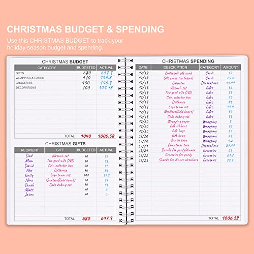 Twig Budget Planner - Monthly Finance Organizer with Undated 1 Year Use, A5, Nokingo