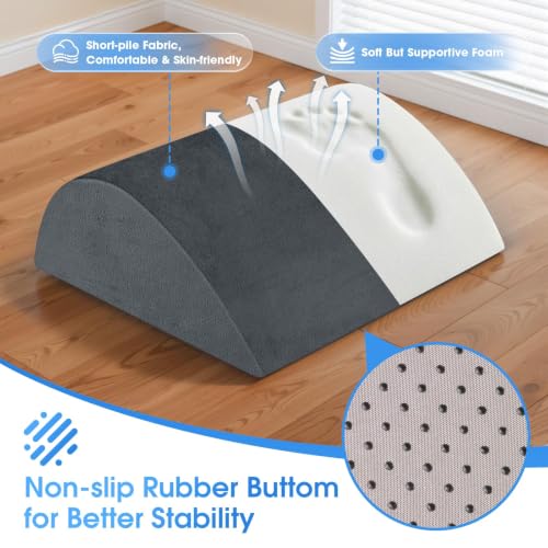 Foot Rest for Under Desk with 3 Heights - Dark Grey (ComfyInLove)