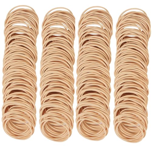 Size 16 Rubber Bands 530pcs Beiges – Heavy Duty Small Elastic Office Organizer Band