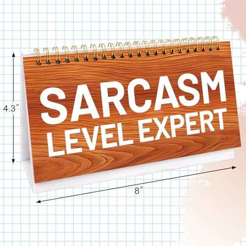 Fancy Land Funny Desk Signs Sarcastic 30 Flip Over Messages Desktop Supplies for Holiday Teachers Nurses Office Staff Coworker Colleague Humorous Gag Exchange Favor