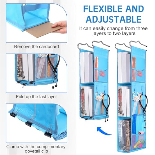 Harloon 14 Pcs Locker Accessories for School Organizer, Blue