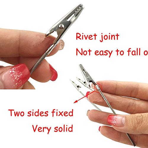 50 Pack Metal Alligator Clips - 4 Inch Heavy Duty Photo & Craft Clamps