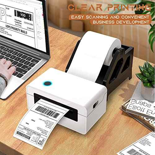 MFLABEL¢ç 6 Rolls Dymo 1744907 Compatible Labels for 4XL | 4"x6" Thermal Shipping Labels (220/Roll) + 24 Free Fragile Stickers | No Ink/Toner Needed! Compatible with Zebra Printers