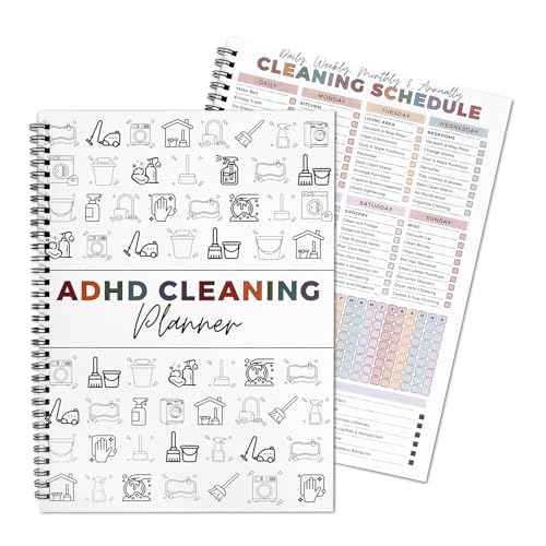 Adhd Cleaning Planner for Adults and Teens Adhd Cleaning and Organizing Planner Cleaning Schedule and Checklist Notebook List Daily Weekly Monthly for Home Chore Chart Adhd Daily Planner