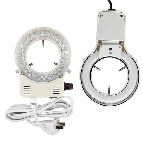 Microscope 64mm LED Ring Light for Microscope White/Purple Light Source for Stereo Microscope Top Illuminator(White)