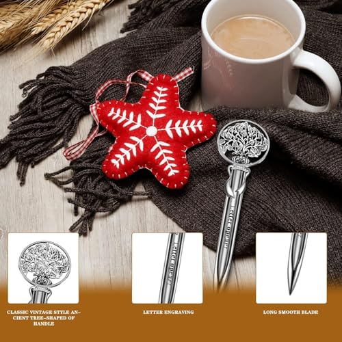 Arbootjin Metal Envelope Opener - Safe, Efficient Letter & Mail Cutter for Office & Home