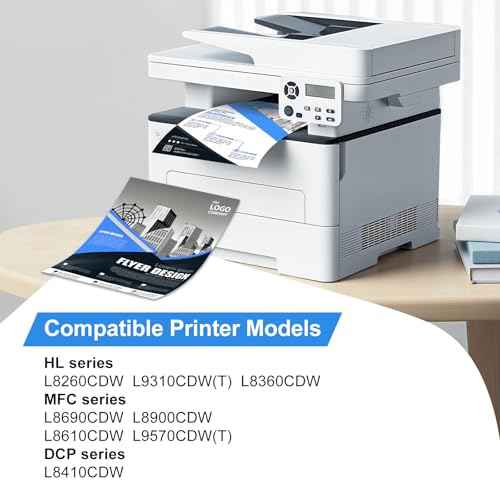 Compatible TN433 Toner Cartridge Replacement for Brother TN433 TN-433 MFC-L8900Cdw Work with Brother HL-L8360Cdw HL-L8260Cdw MFC-L8610Cdw HL-L8360Cdwt Printer (4 Pack-High Yield Toner)