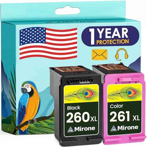 Mirone Compatible Ink Cartridges Replacement for Canon 260 and 261 Ink Cartridges 260XL 261 XL for Canon TS6420 TS6400 Pixma TS5320 PG-260 TS5300 261xl 2p