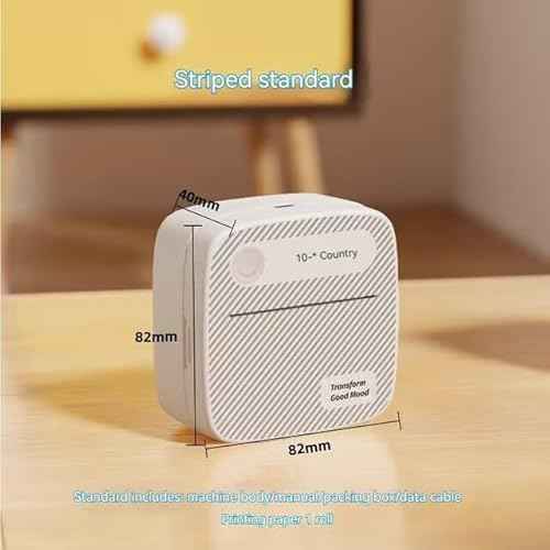 Aimery Mini Printer with 5 Rolls Sticker Paper, Bluetooth Portable Sticker Printer Efficiently and Quickly, Thermal Printer for Study Notes, DIY, Label, Free App with Multiple Templates-Printer