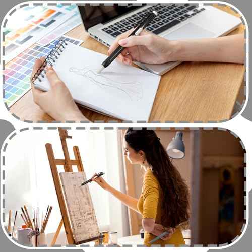 12 Pieces Retractable Mechanical Eraser Pen Bulks Retractable Mechanical Stick Eraser Refill for Teacher Gifts Painting Writing Office Daily Study (Solid Black)