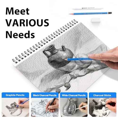 Sketch Pencils for Kids and Adults Drawing, 26-Piece Profession Sketching Pencils, Drawing Pencil for Artists Beginner Sketching, Art Graphite Pencil 6B to 4H