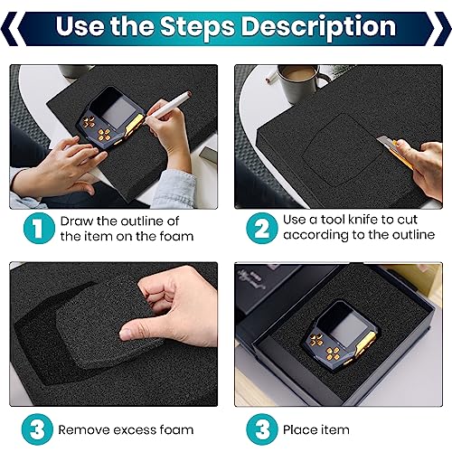 5 Pcs 16 x 12 2 Inches Polyurethane Foam - Inserts for Cases Packing