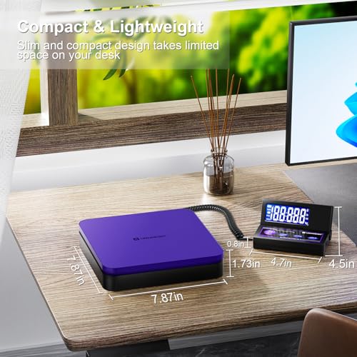 UNIWEIGH Purple & Black Digital Shipping Scale 110lb/0.1oz Postal Weighing Scale