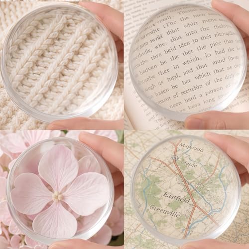 Dandelion 2.5 Inch 6X Dome Magnifier with Pouch - Self-Focusing Table Magnifying Glass