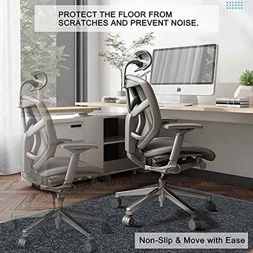 HengLiSam Chair Mat, Chair Rolling Mat, Office Chair Mat for Hardwood Computer Desk Floor Mat Desk Chair Protector, 36 x 55 inches, Upgraded Version Professional Protector Mat (Dark Grey)