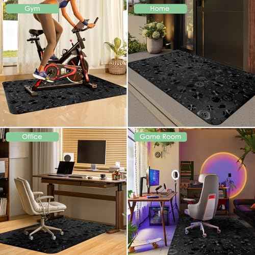 Vicwe Office Chair Mat for Hardwood Floor, 36" x 48" Desk Chair Mats, Easy Clean, Anti-Slip Computer Chair Mat for Home, Office (Black)