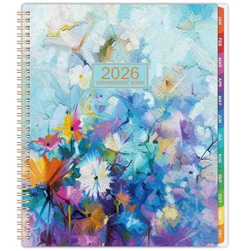 2026 Appointment Book - 2026 Daily Hourly Planner, Weekly Appointment Book, Jan 2026 - Dec 2026, 8.5" x 11", Monthly Tabs, 30-Minute Interval, Holidays, Back Pocket