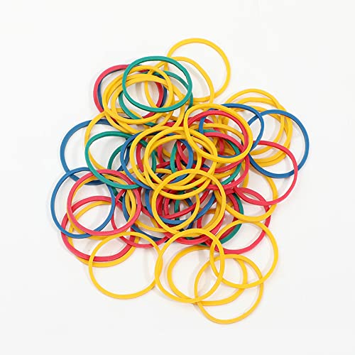 Tie-Dye Rubber Bands, 200g Assorted Colors – 1.5" x 0.1" Craft Bundles