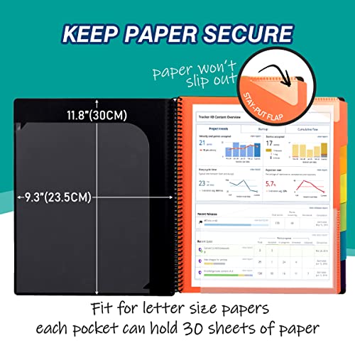 H4D 12-Pocket Poly Project Organizer Folder - Primary Colors, Multi-Subject
