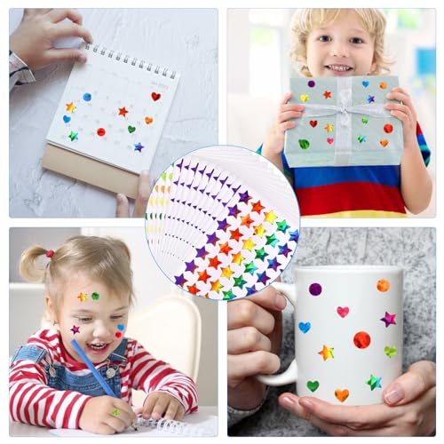 Star Stickers Pack for Kids Classroom Rewards & DIY Crafts - 1710 pcs