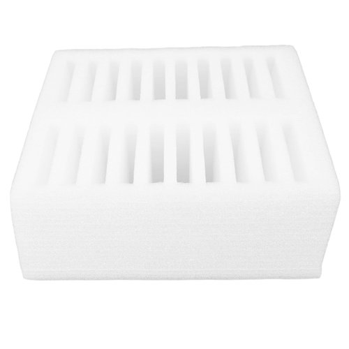 White Pearl Cotton Phone Organizer - 20-Slot Desktop Mobile Phone Holder for Office and Home Storage Stylish Multi-Compartment Design