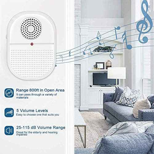 ChunHee Wireless Caregiver Pager Call Button Nurse Alert System Call Bell for Home/Elderly/Patient Emergency Vibration Pager 2 Transmitter+2 Receiver(800+Feet Operating Range)