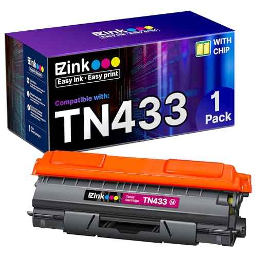 E-Z Ink Compatible Toner Cartridge Replacement for Brother TN-433 TN433 TN433bk TN431 Compatible with HL-L8260CDW HL-L8360CDW MFC-L8610CDW MFC-L8900CDW (1 Magenta, 1 Pack)