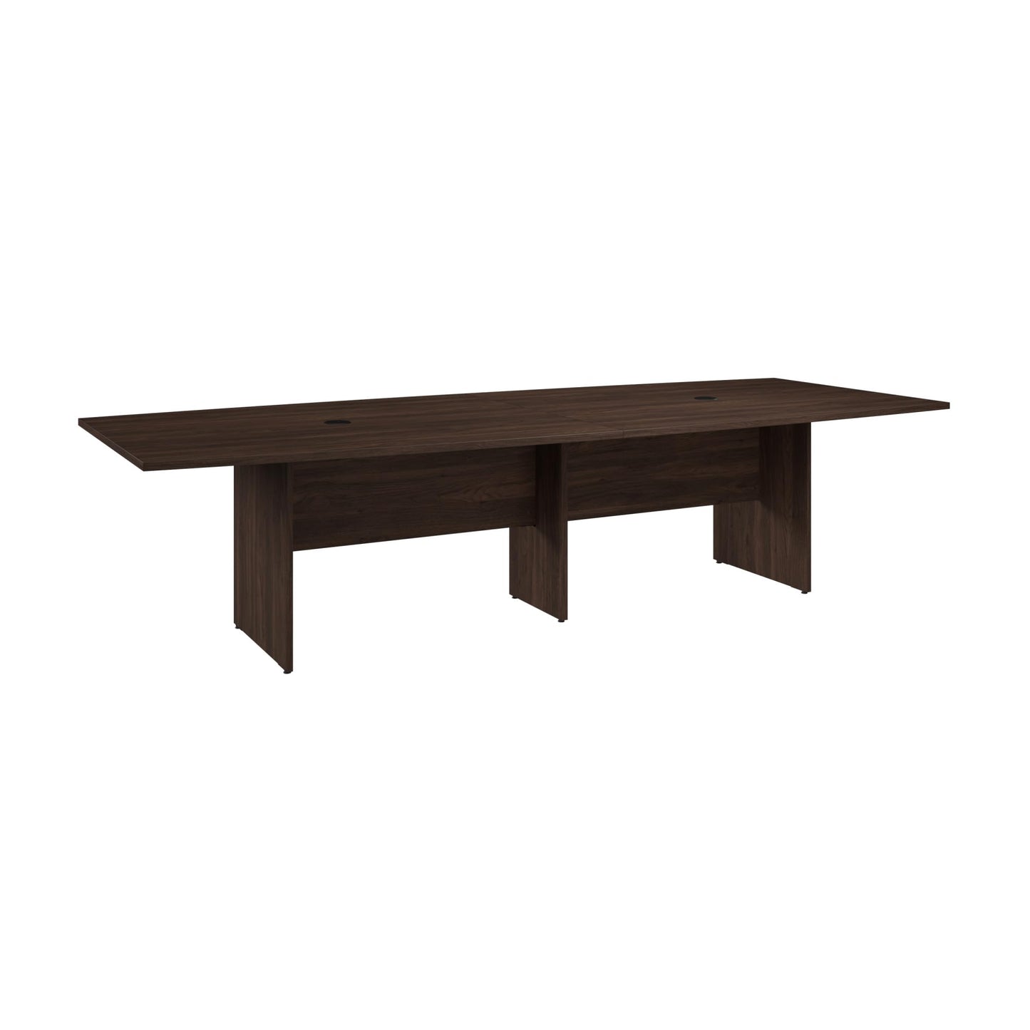 Bush Business Furniture 96-inch Office Conference Table with Wood Base, Boardroom Meeting Space for 8 Users, Modern Hickory