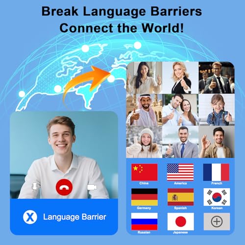 AI Translation Earbuds Real Time ? 164 Languages Translator Earbuds, 4-in-1 Wireless Bluetooth Earphones with Audifonos Traductores Ingl?s Espa?ol for Travel Business Meeting Learning, Magic Black