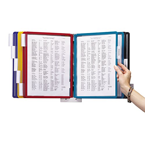 Assorted Wall Mounted Reference System with 10 Double-Sided Panels - 13.58 x 13.58 inches, Wall-Mountable, Color-Coded Frame